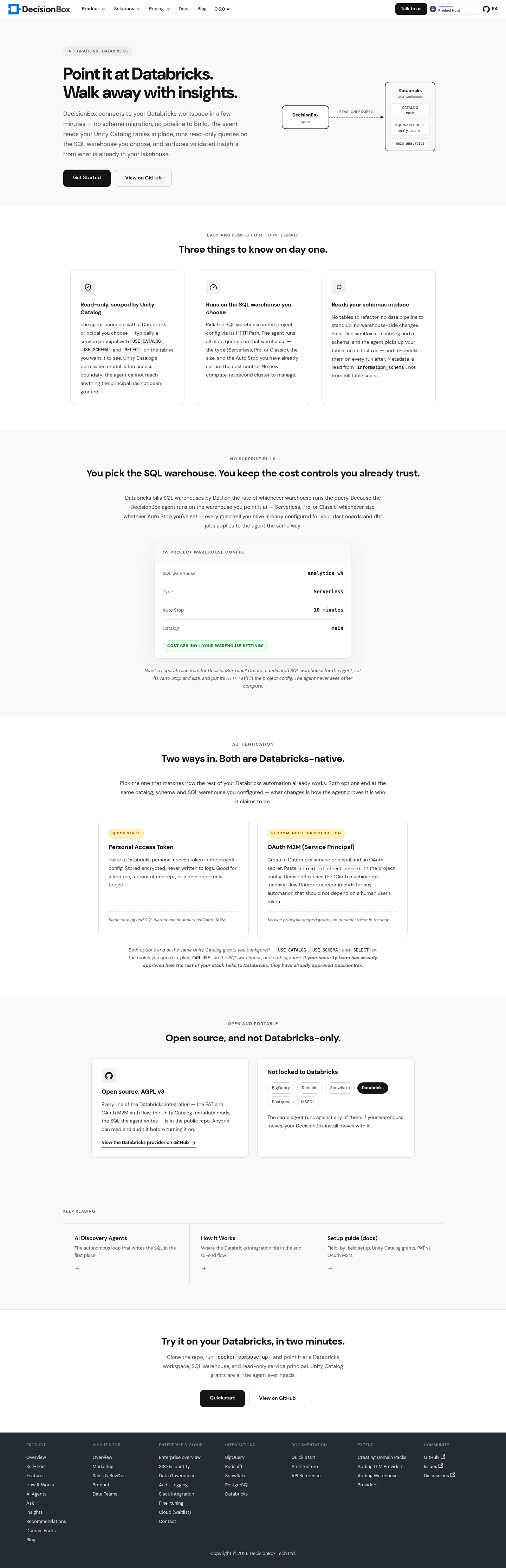 DecisionBox for Databricks screenshot