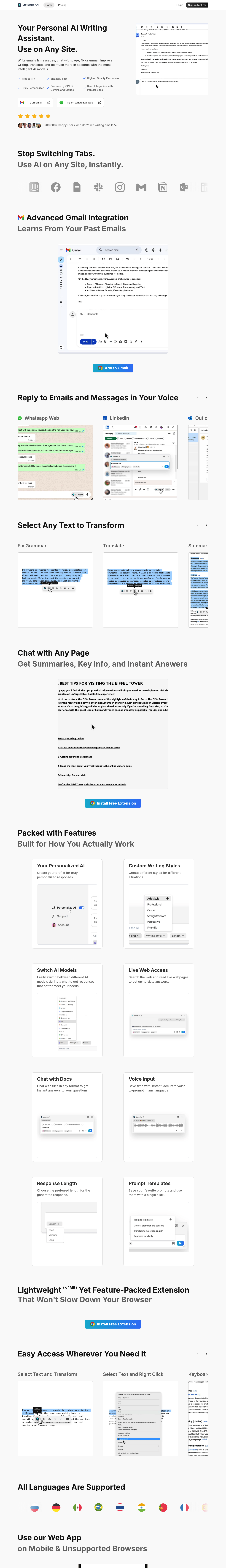 ChatGPT Writer screenshot