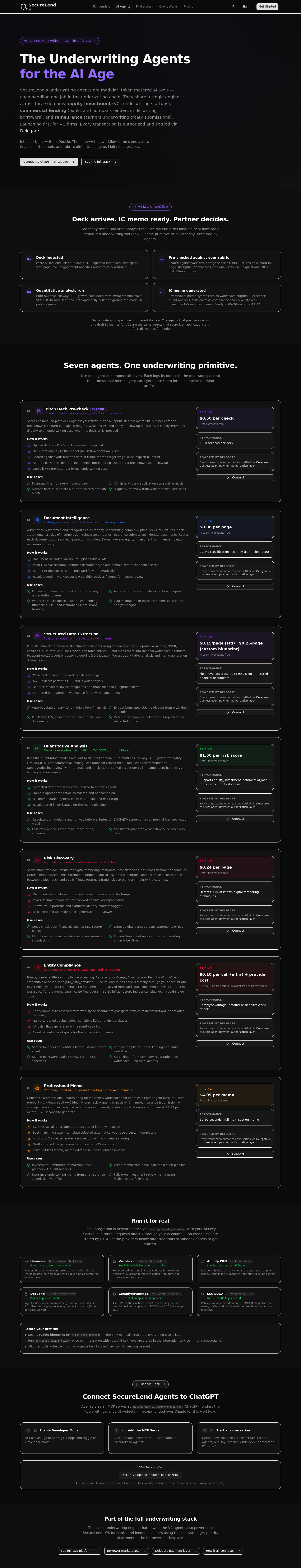 SecureLend Agents screenshot