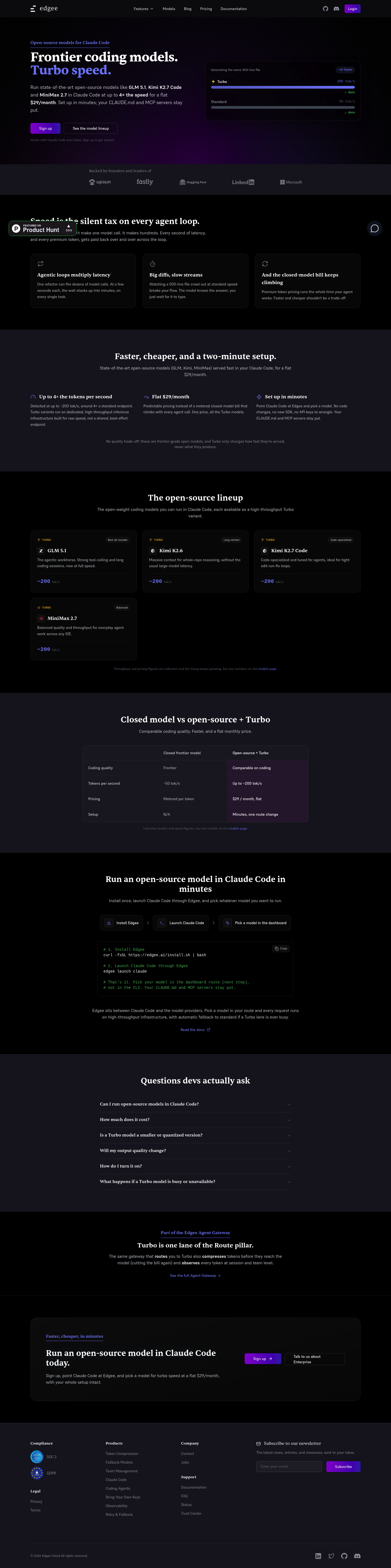 Edgee Turbo Models screenshot