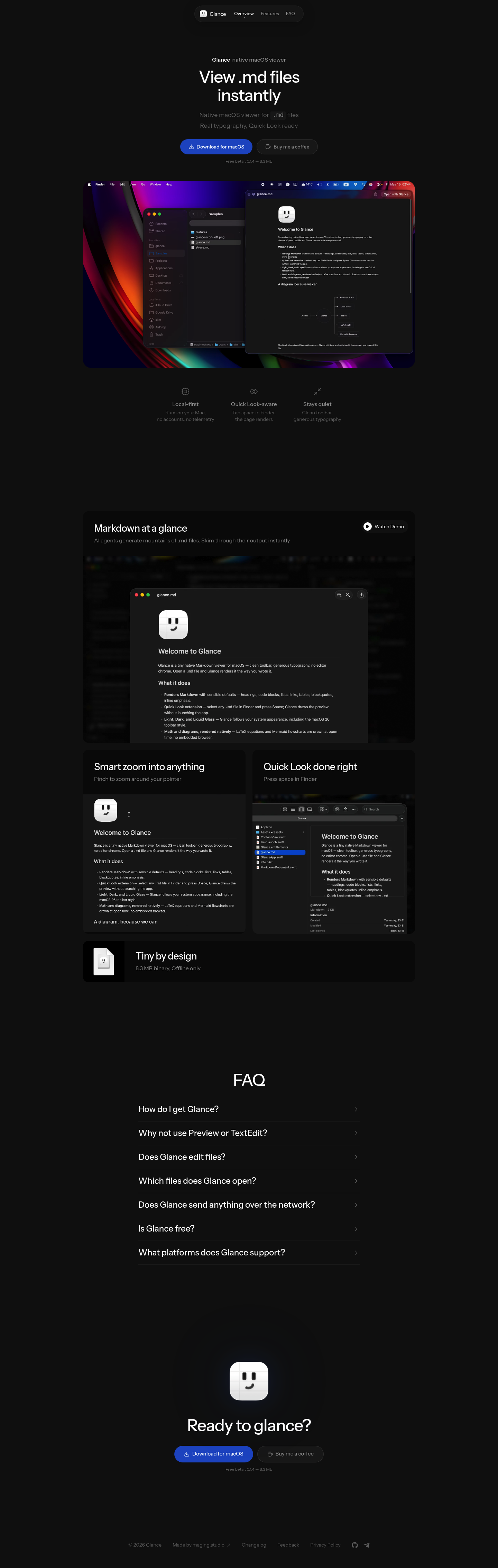 Glance screenshot