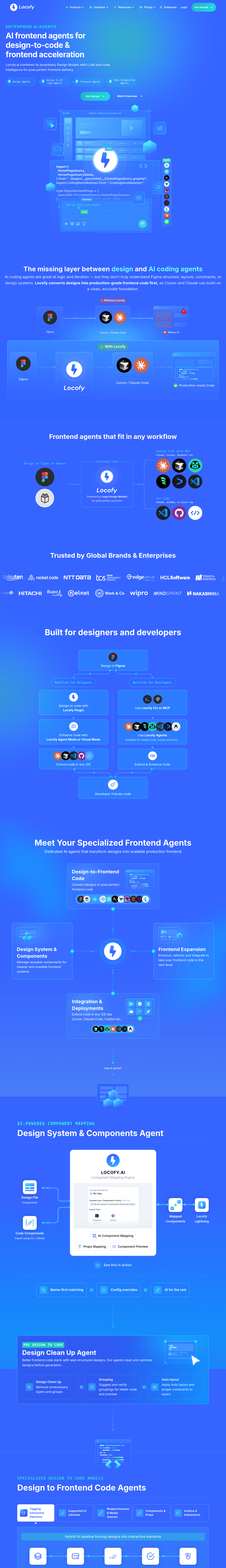 Locofy: design-to-code agents screenshot