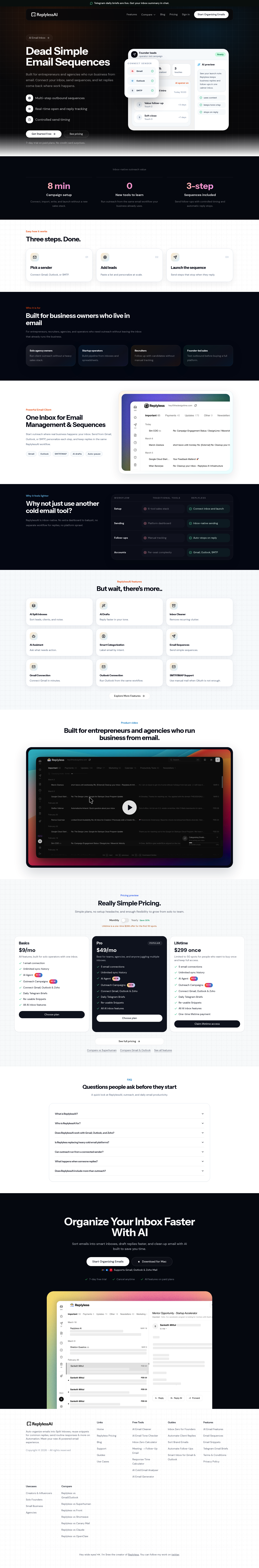 ReplylessAI Sequences screenshot