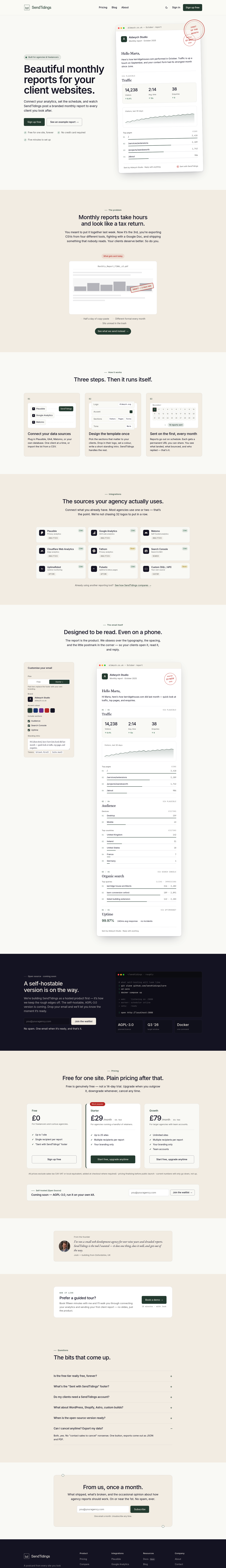 SendTidings screenshot