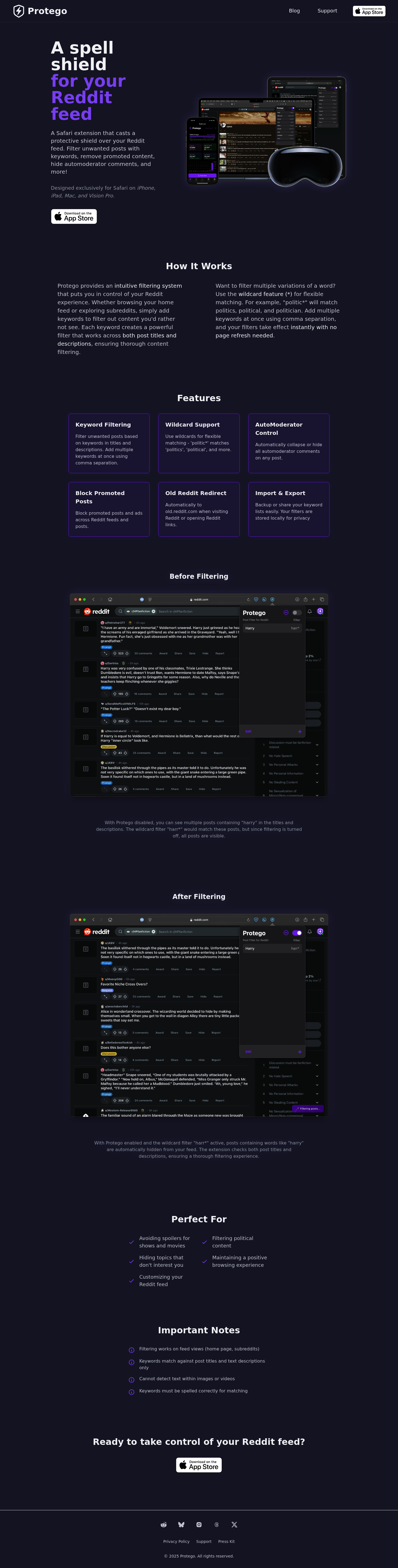 Protego for Reddit screenshot
