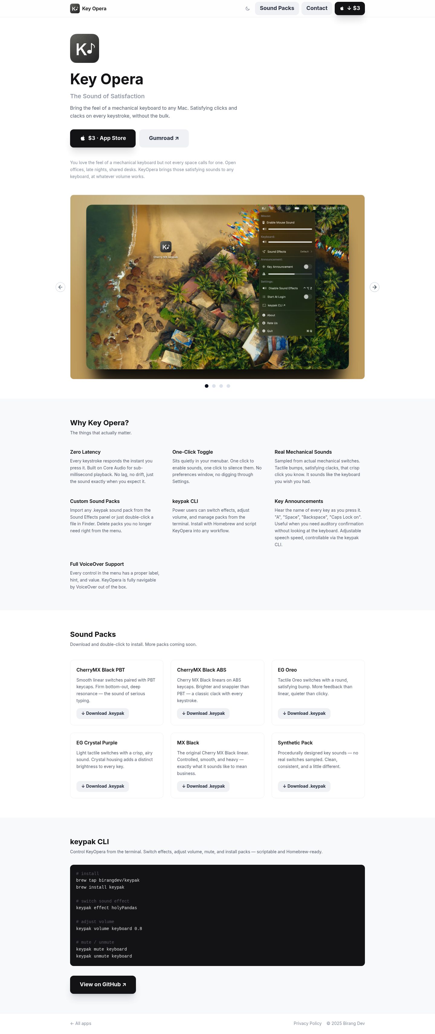 KeyOpera 2.0 screenshot