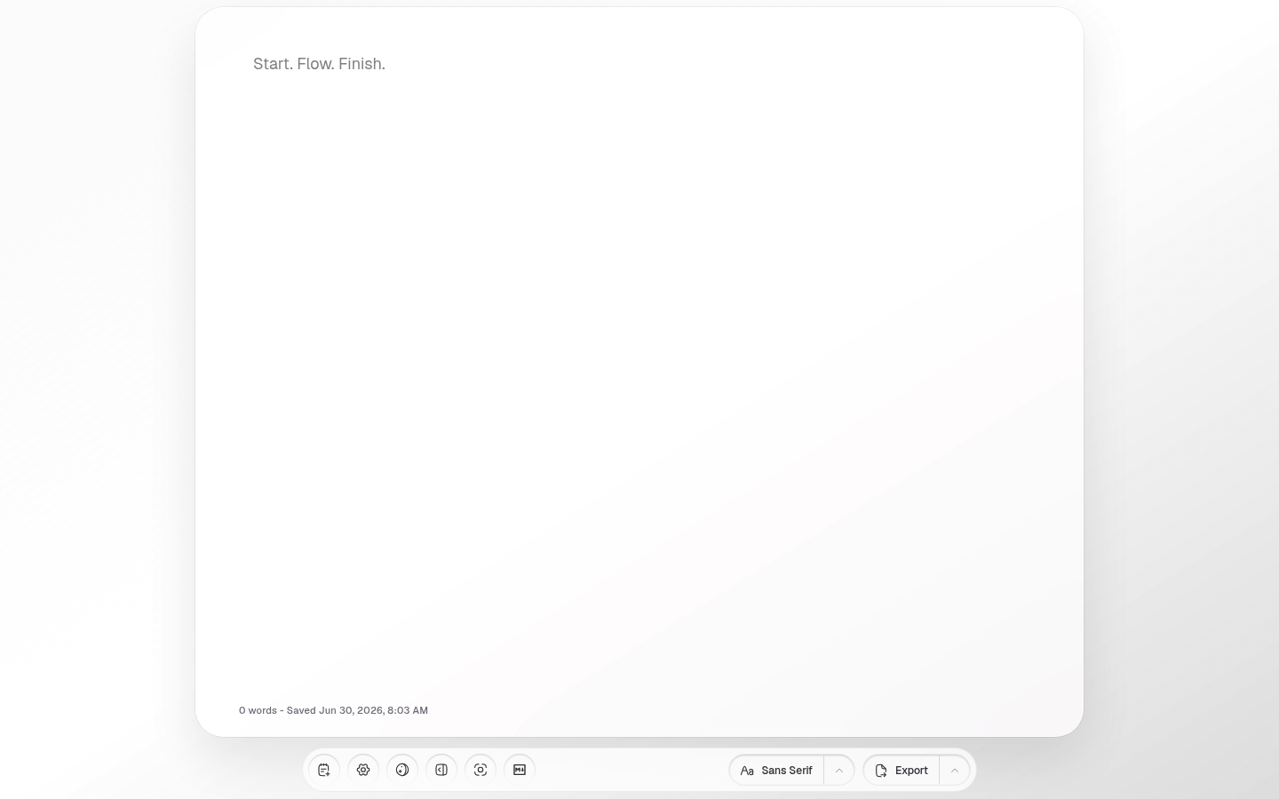 Justwrite screenshot