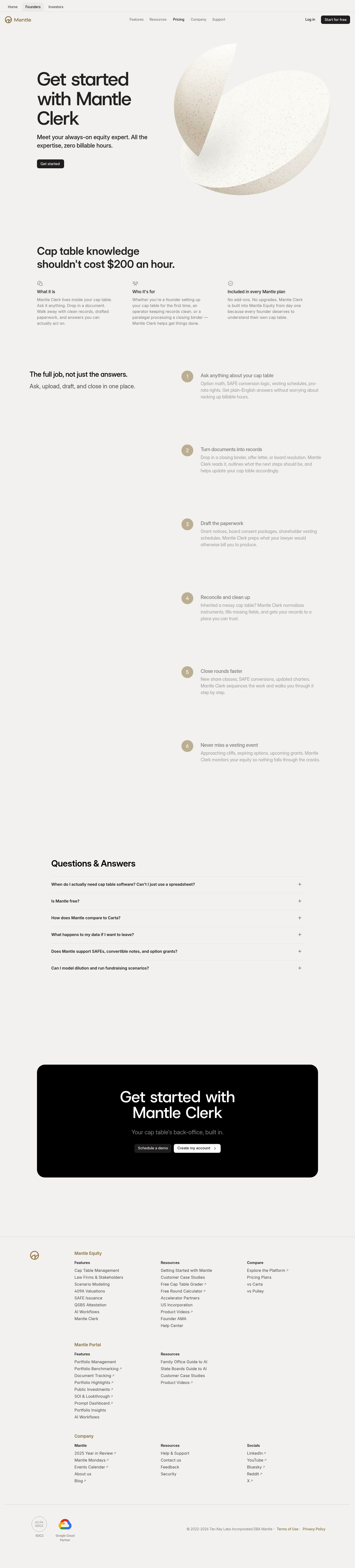 Clerk | AI Assistant for Cap Tables screenshot