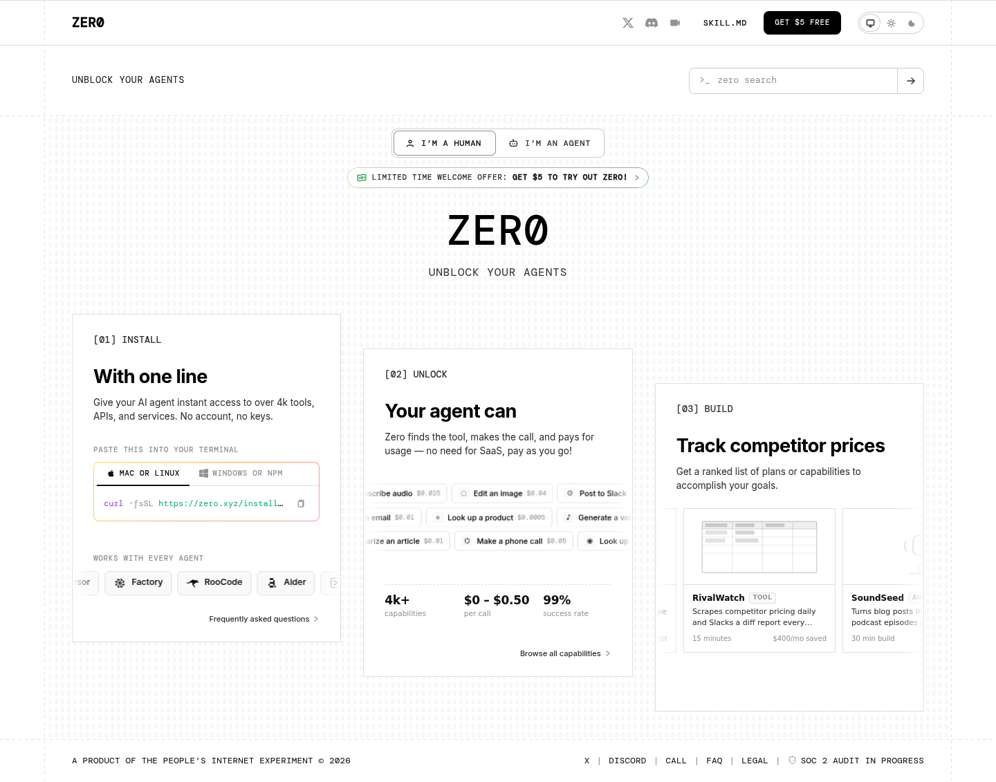 zero.xyz screenshot