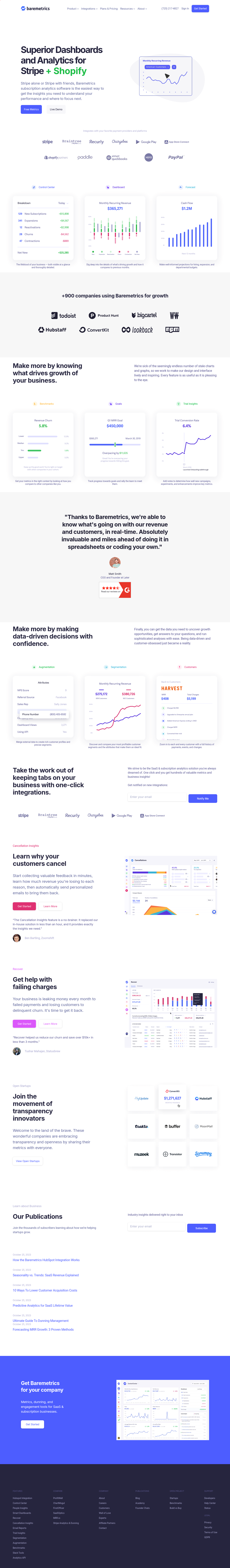 Baremetrics for HubSpot screenshot