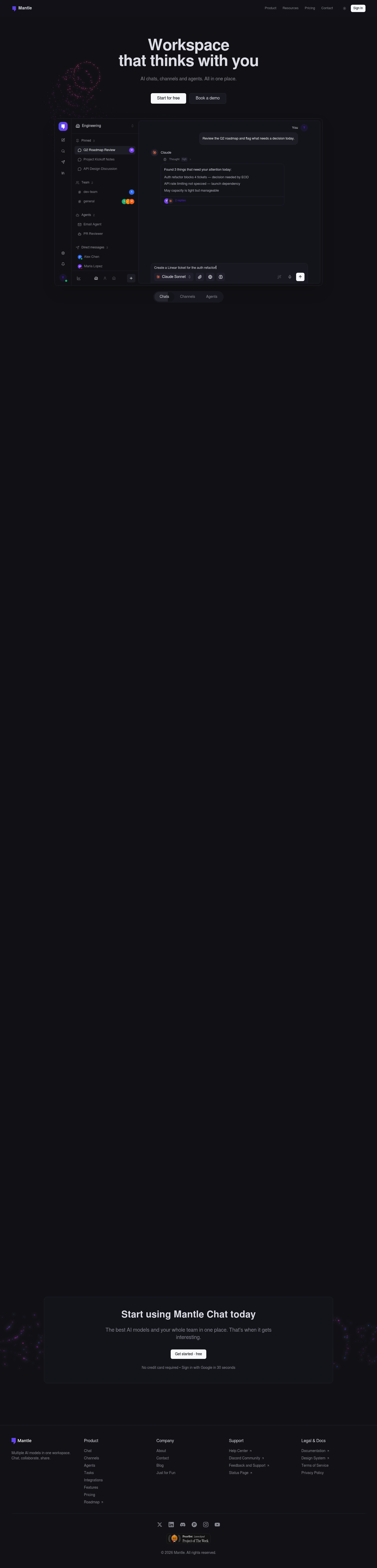 Mantle Chat screenshot