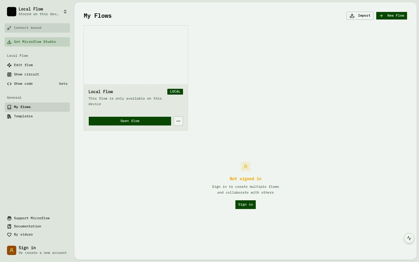 Microflow screenshot