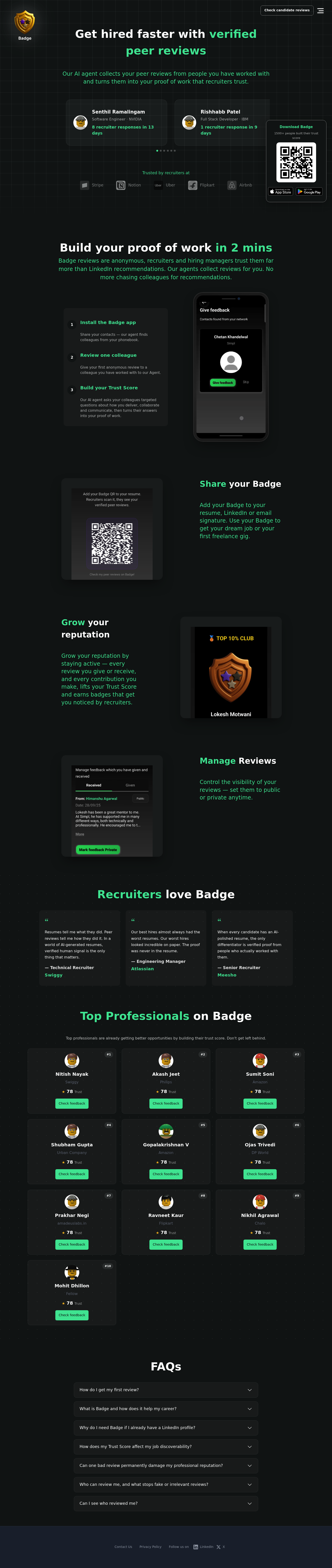 Badge screenshot