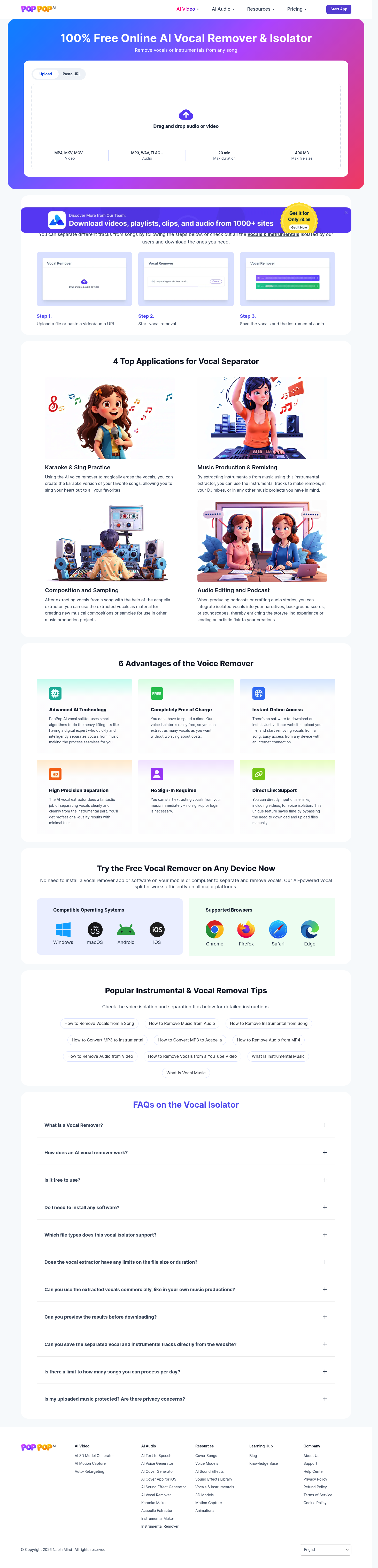 PopPop AI Vocal Remover  screenshot