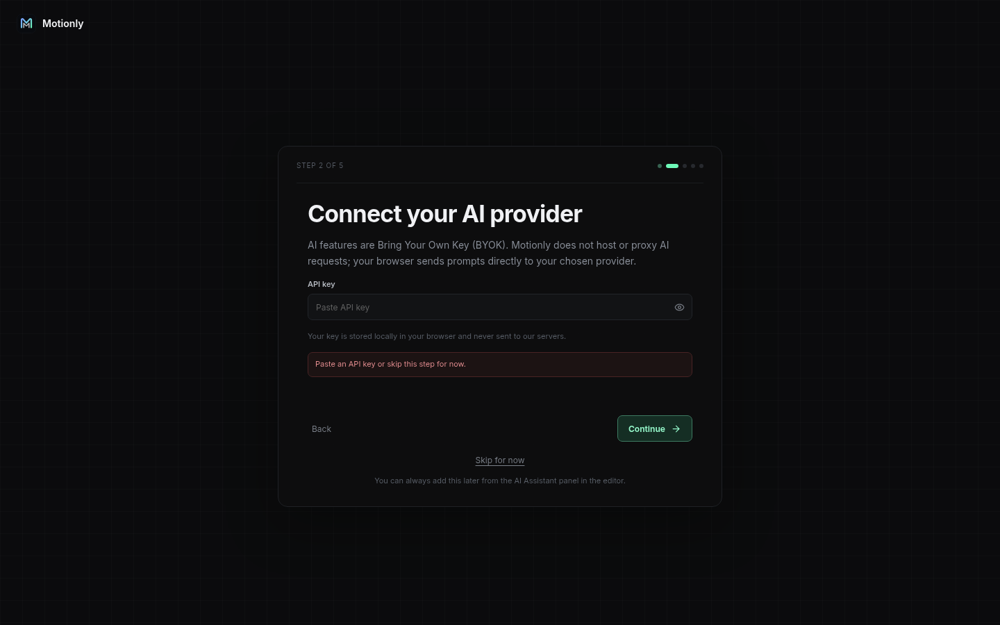 Motionly screenshot