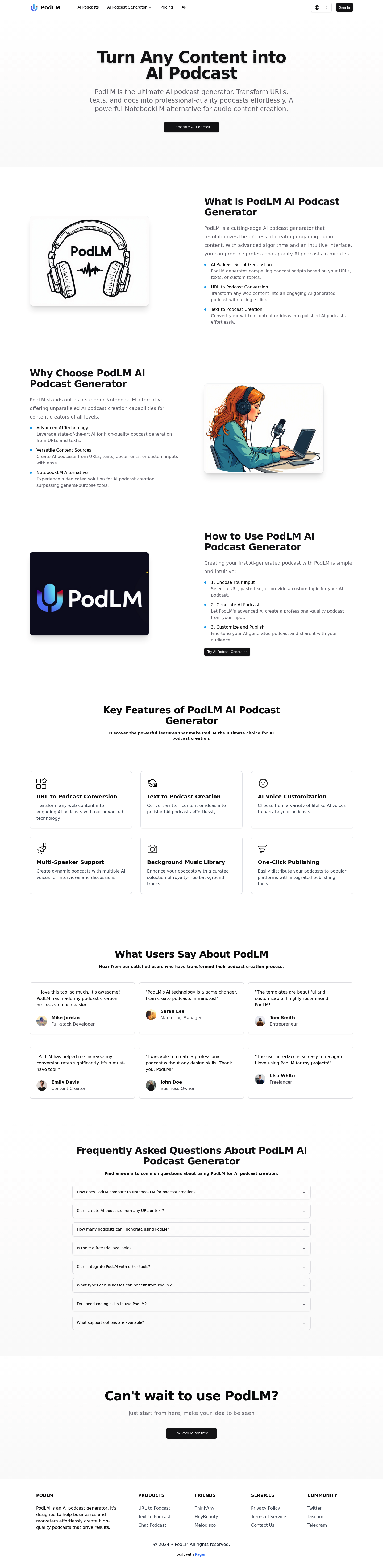 PodLM screenshot
