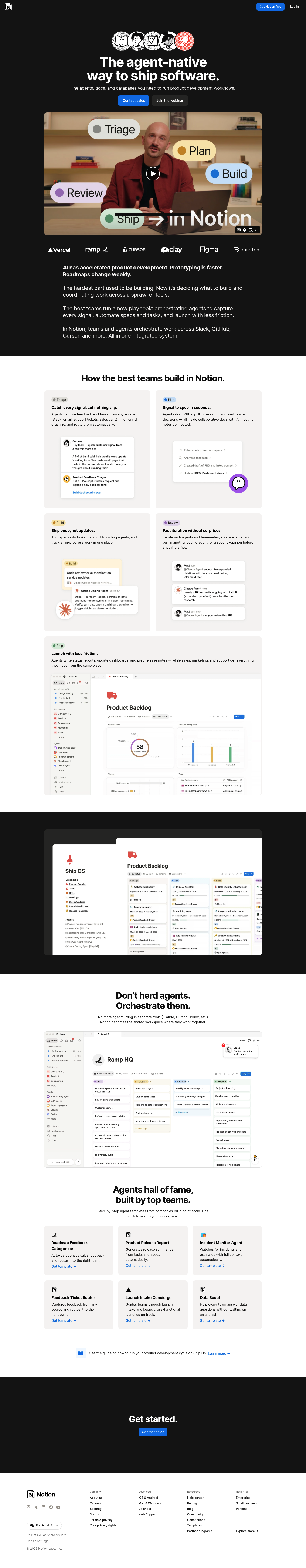 Ship OS by Notion screenshot
