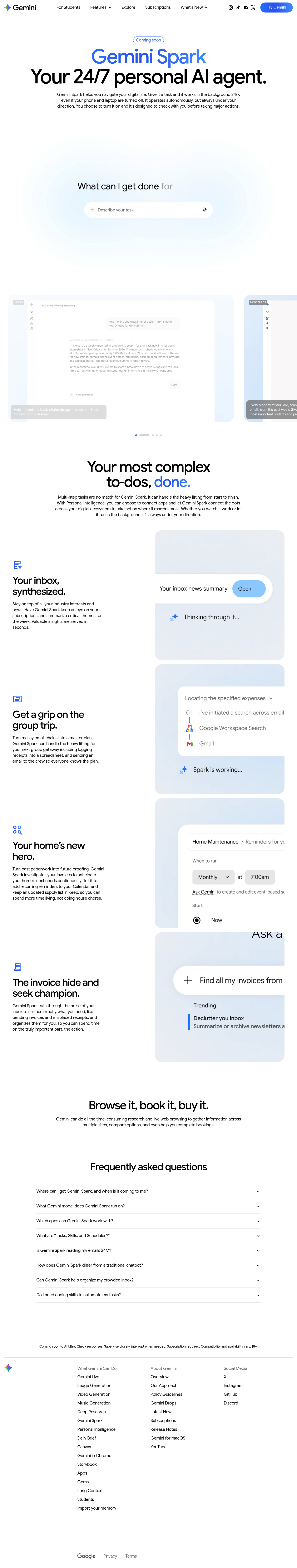 Gemini Spark screenshot