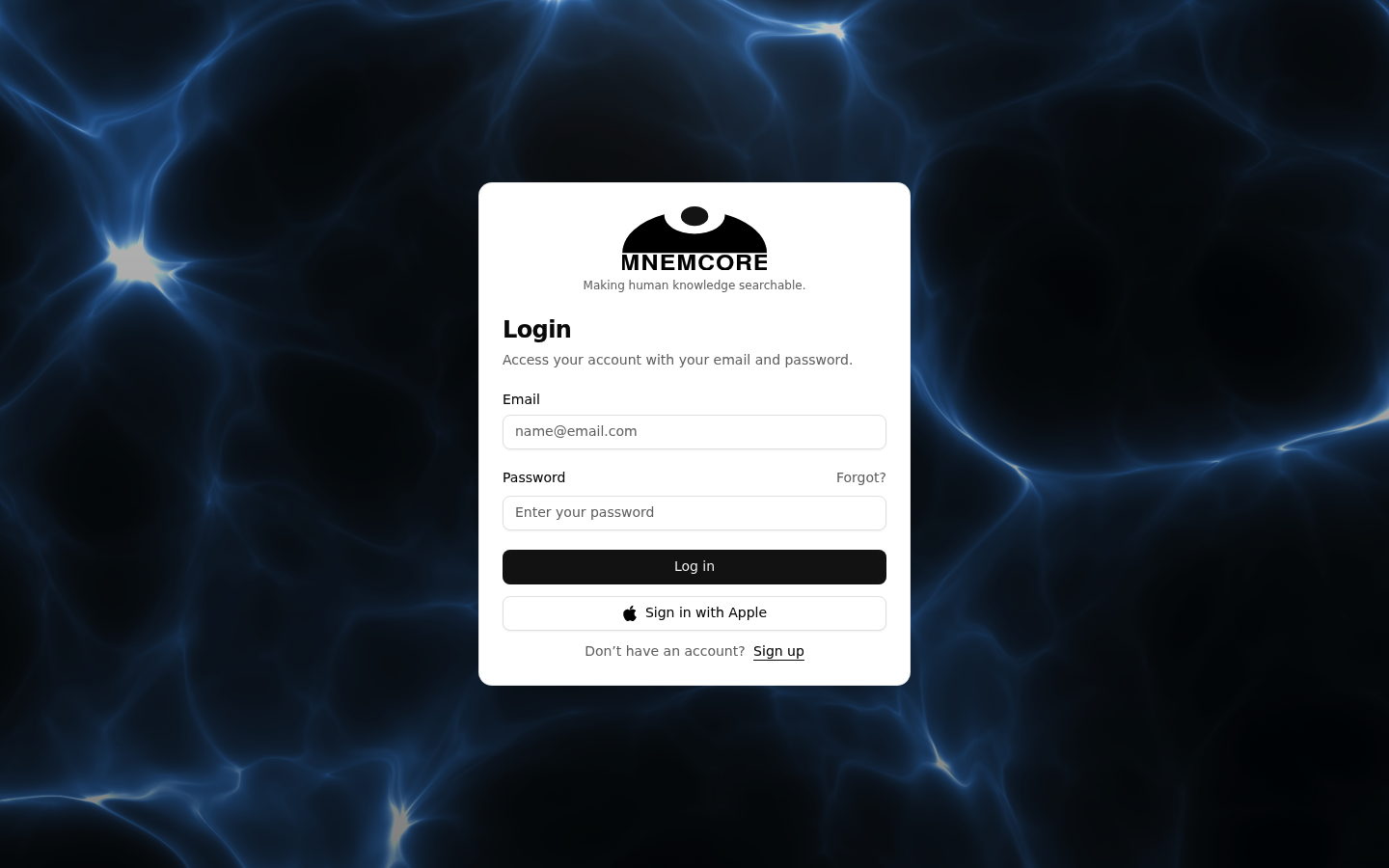 Mnemcore screenshot