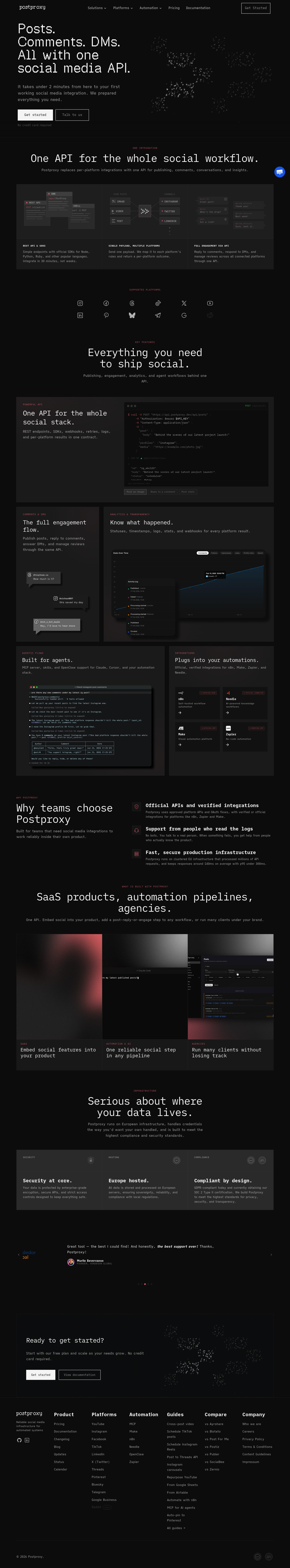 Postproxy - Engagement API screenshot