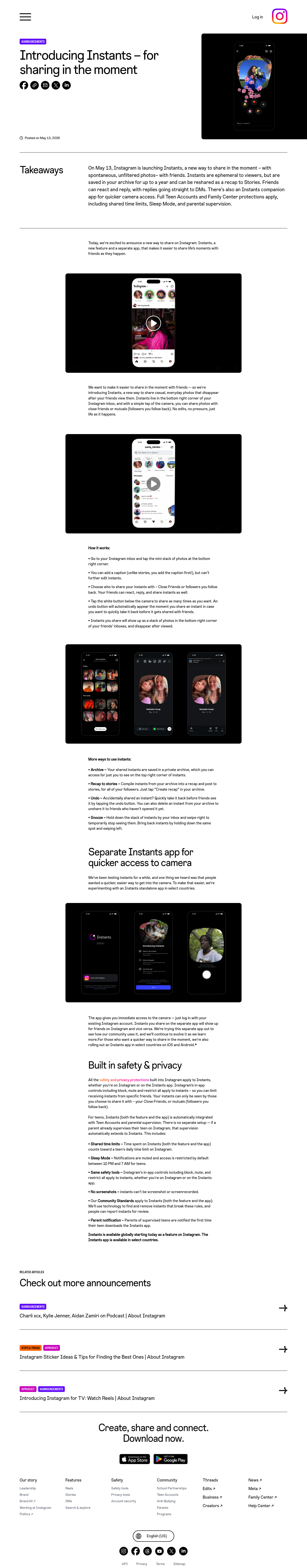 Instants by Instagram screenshot