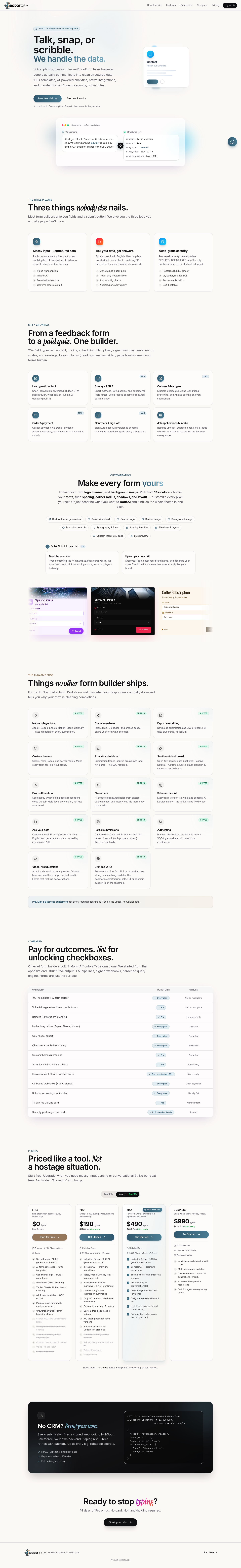 DodoForm screenshot