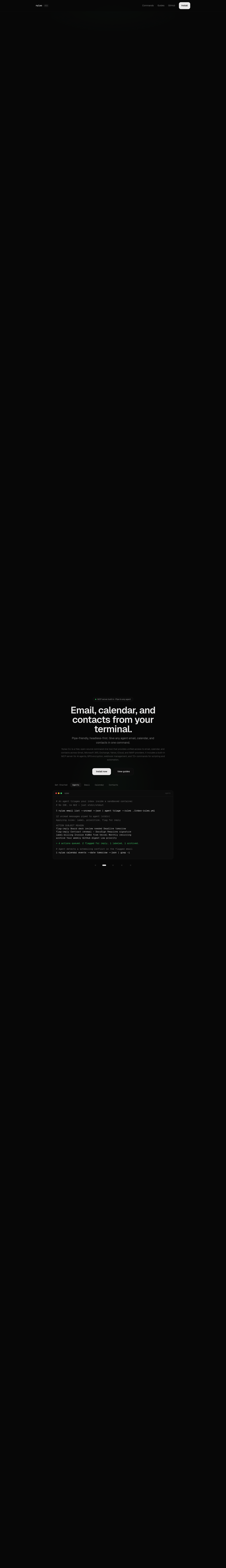 Nylas CLI screenshot