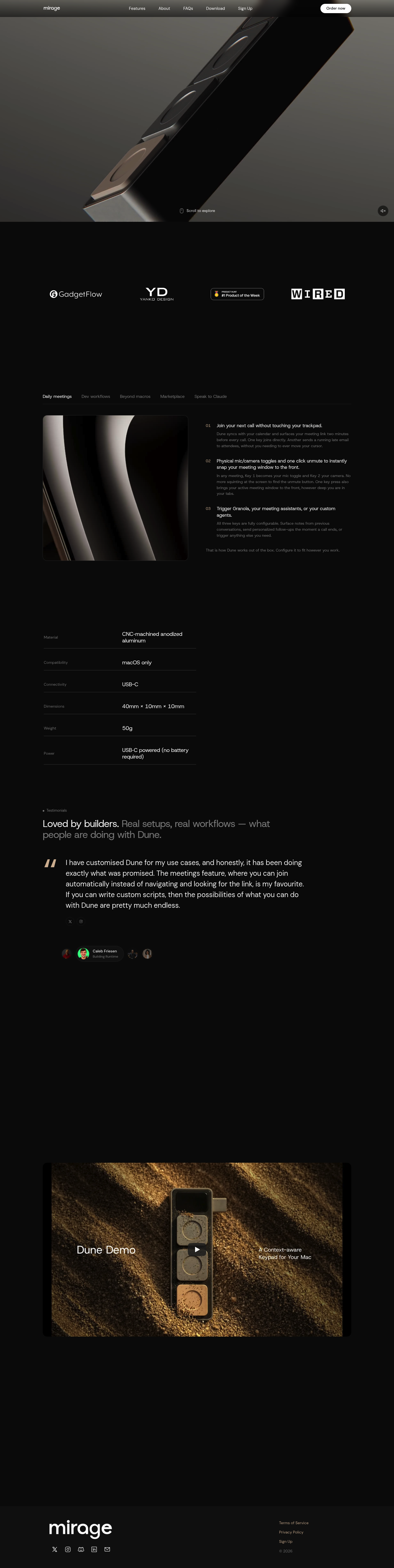 Dune Keypad screenshot