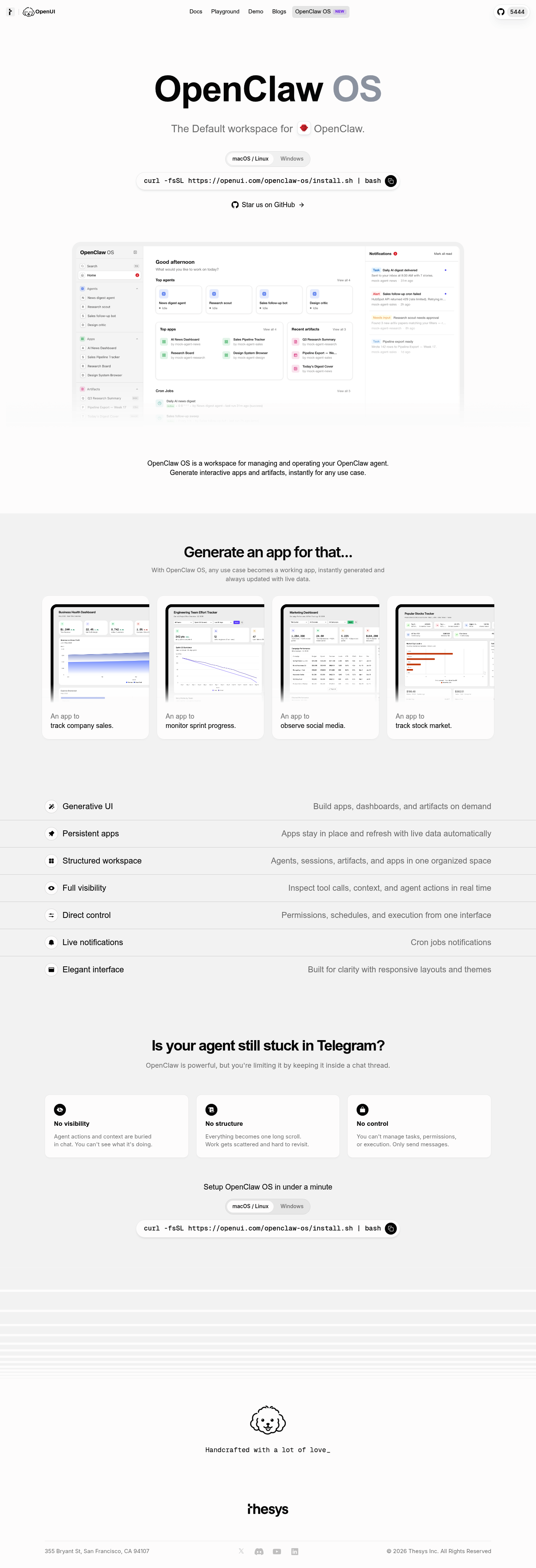 Openclaw OS screenshot
