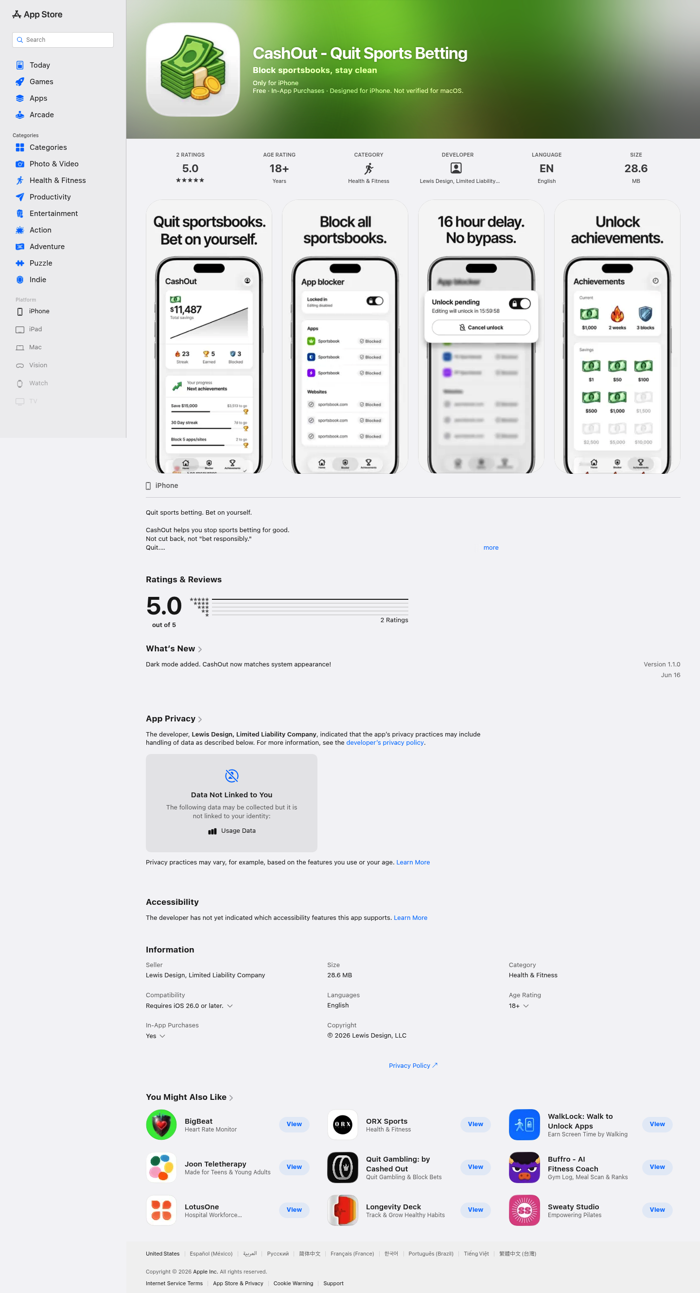 CashOut screenshot