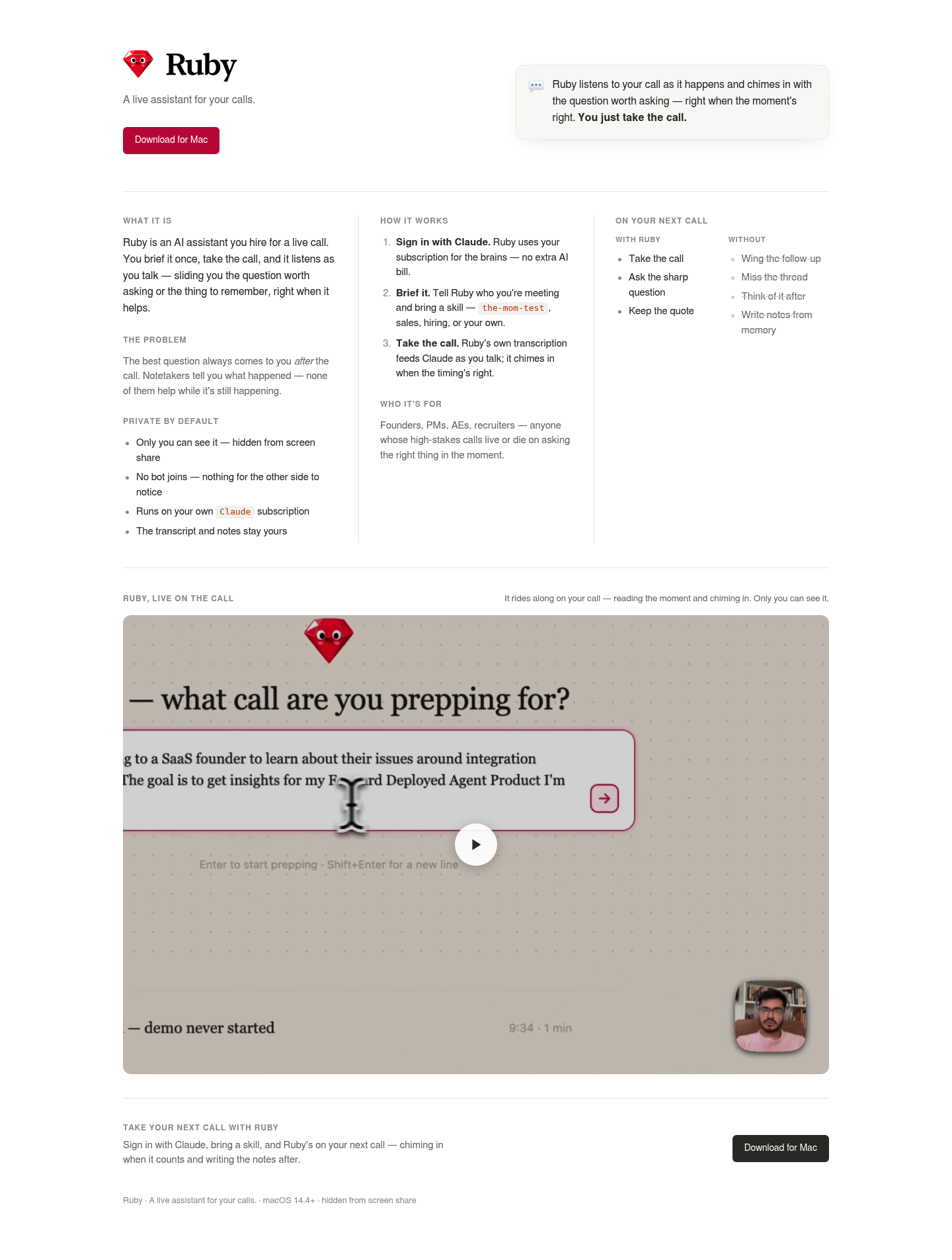 Ruby screenshot