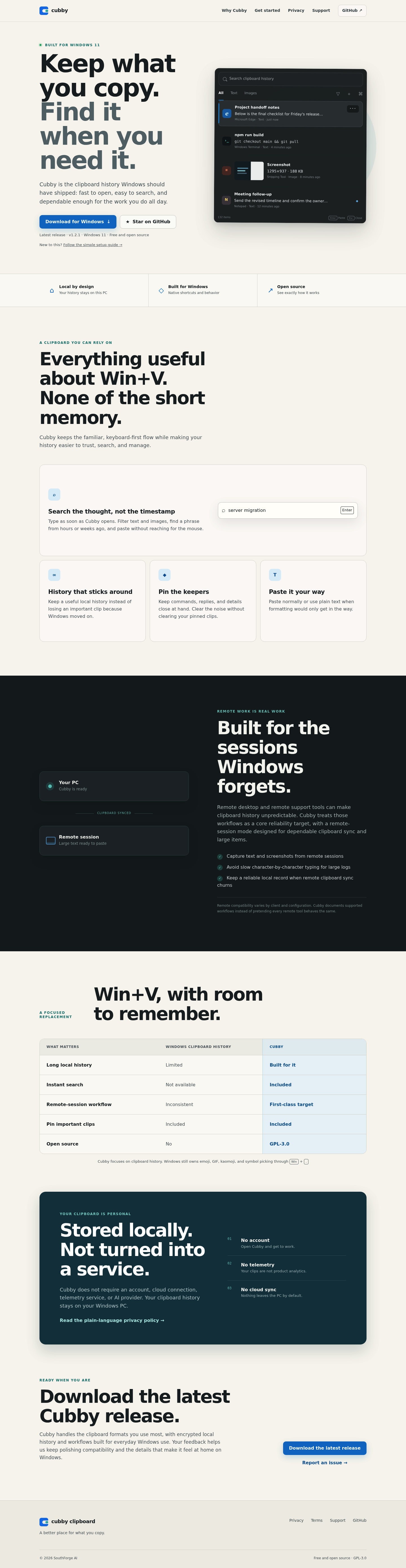 Cubby Clipboard screenshot