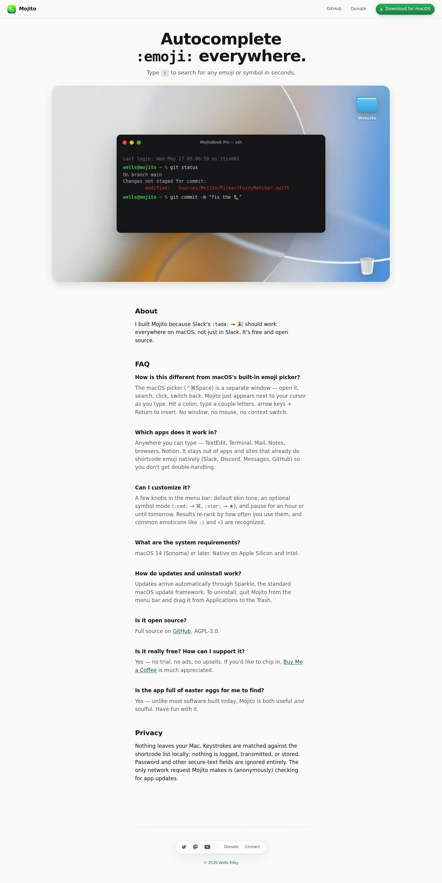 Mojito screenshot