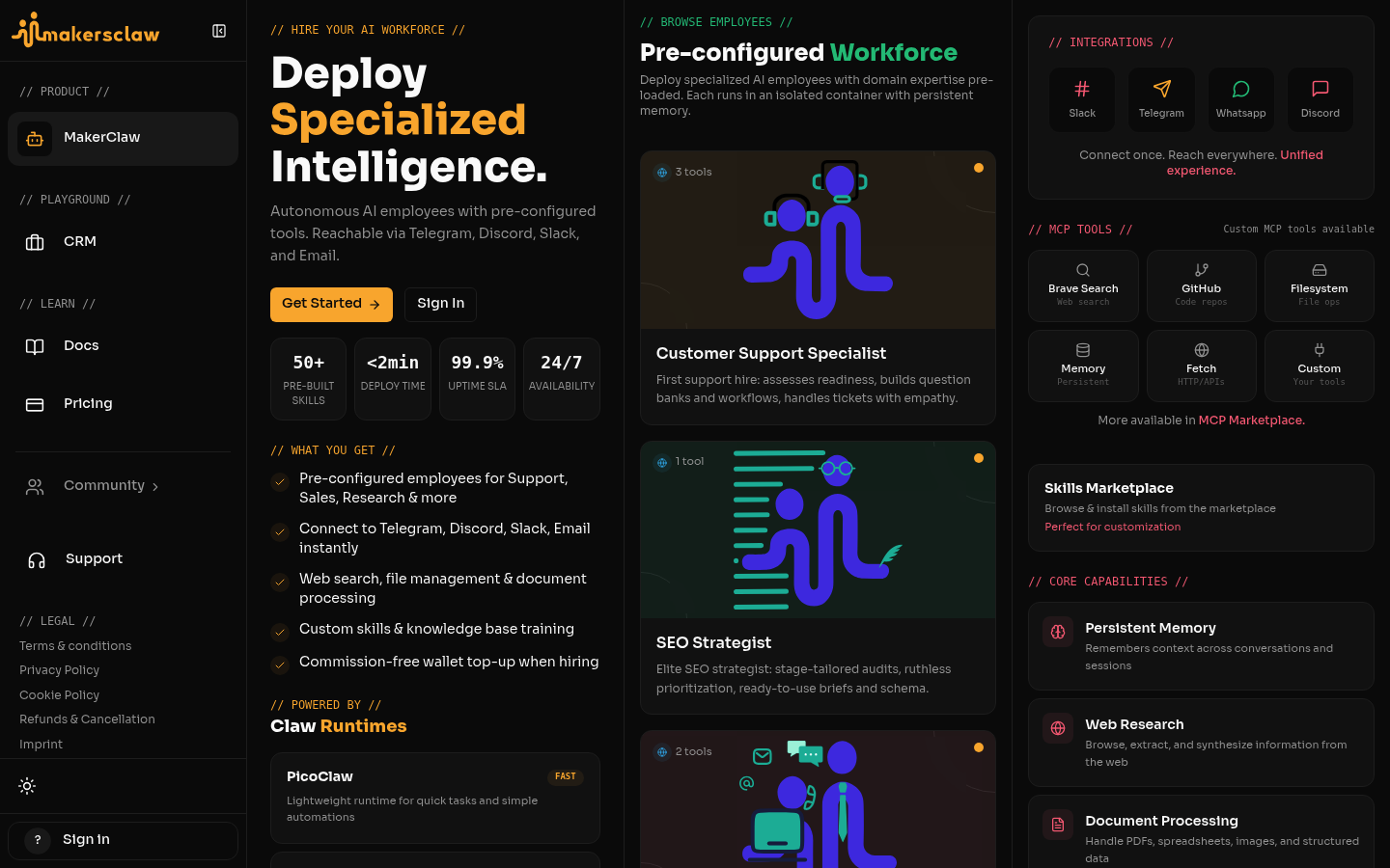 MakersClaw screenshot