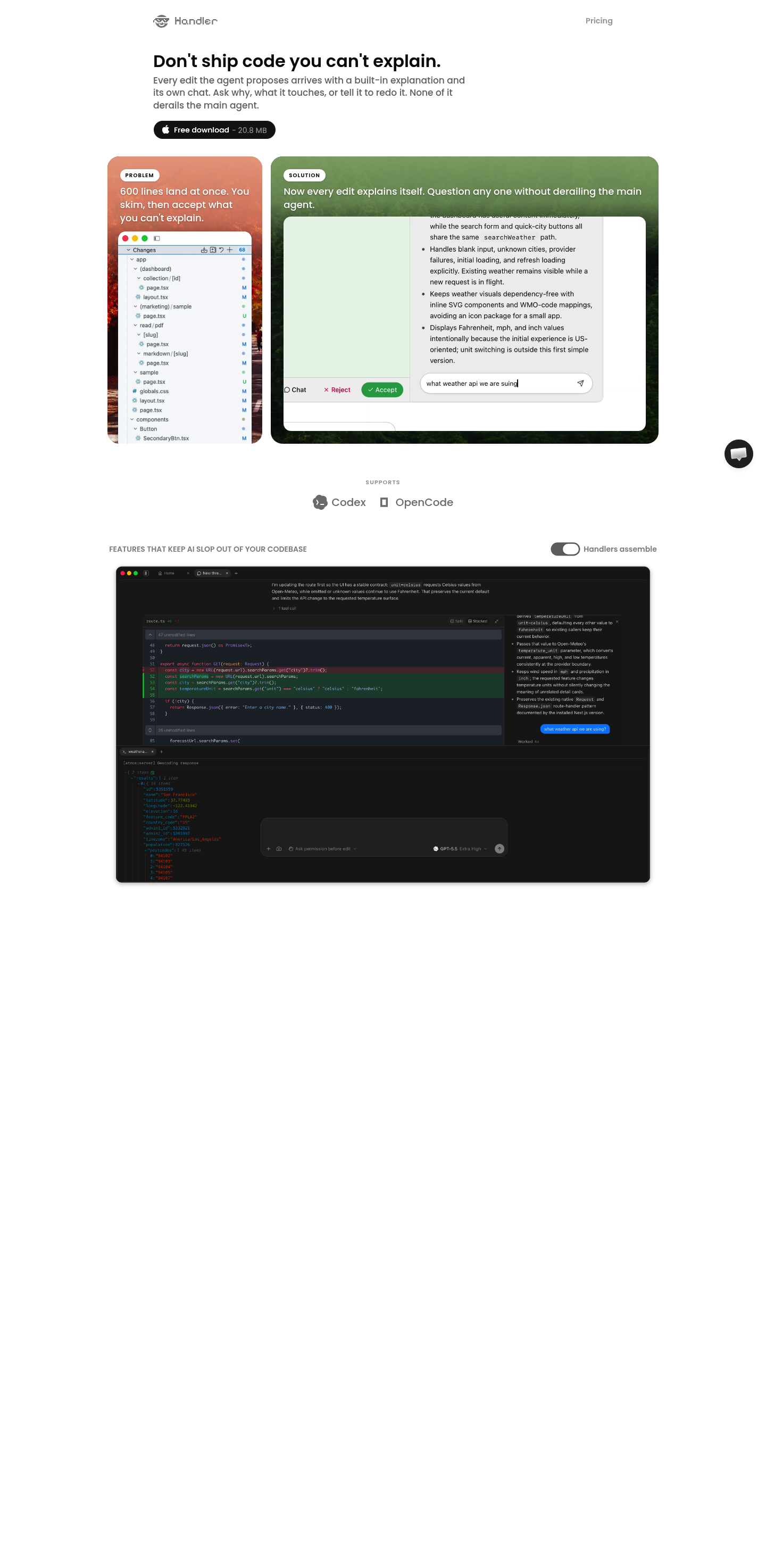 Handler screenshot