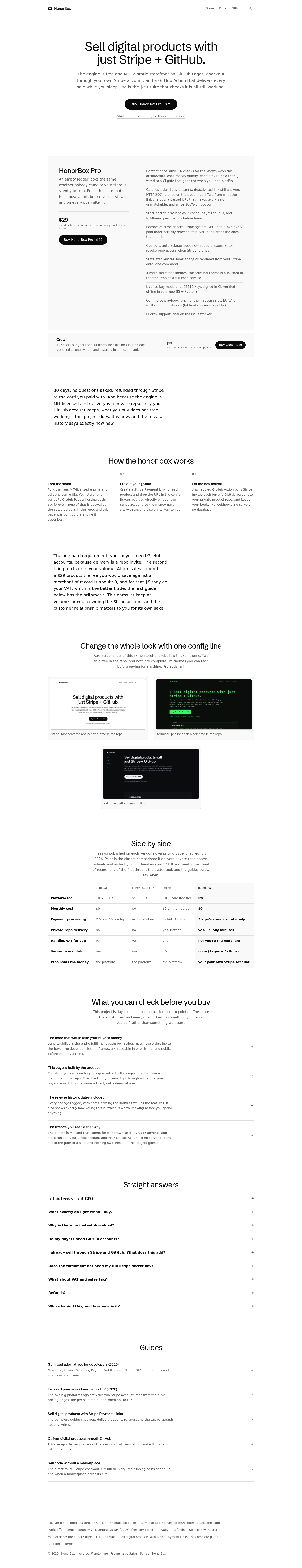 HonorBox screenshot