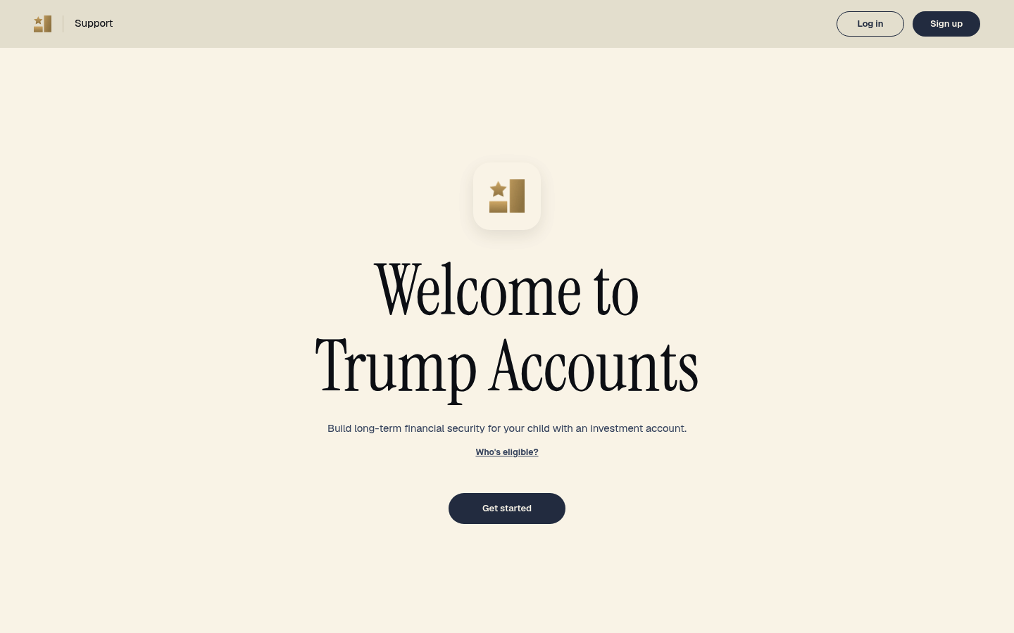 Trump Accounts screenshot