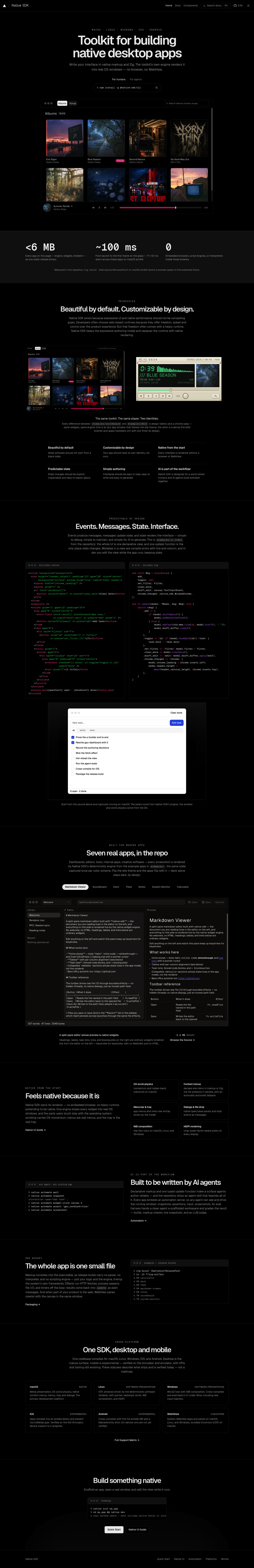 Native SDK screenshot