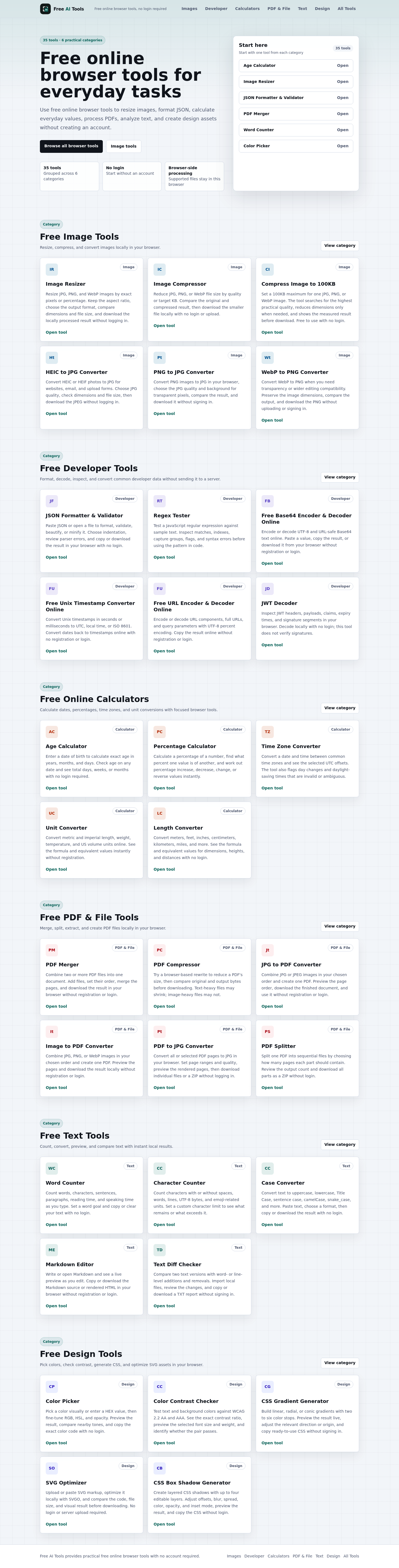 Free AI Tools screenshot
