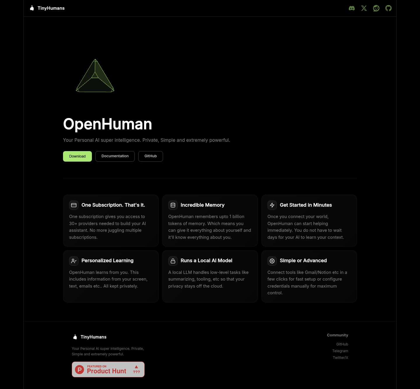 OpenHuman screenshot