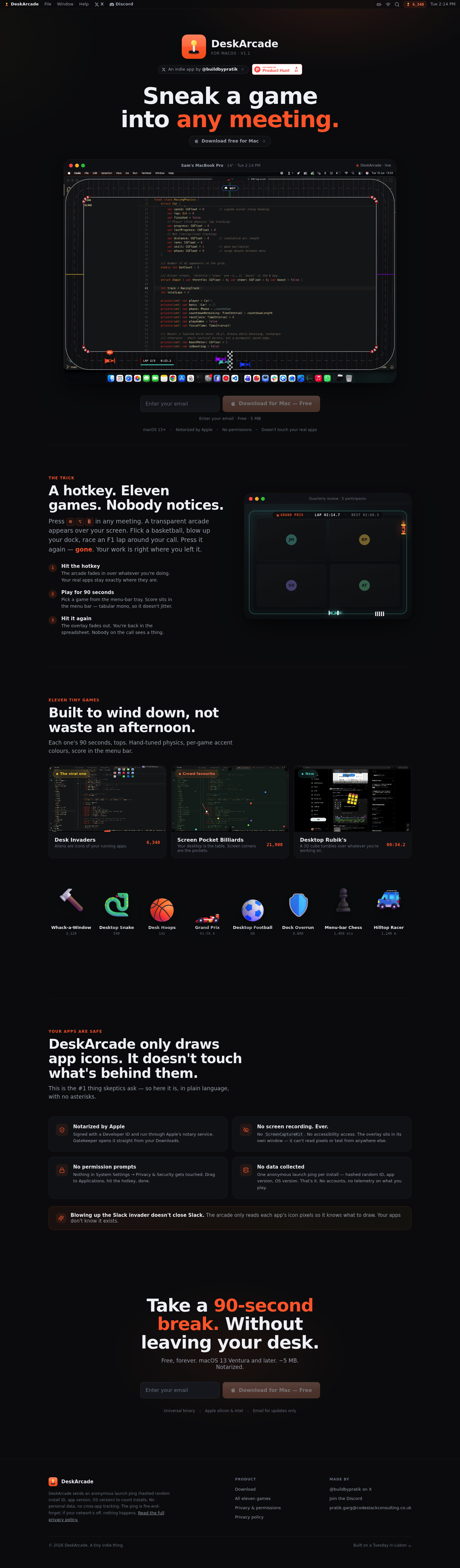 DeskArcade screenshot