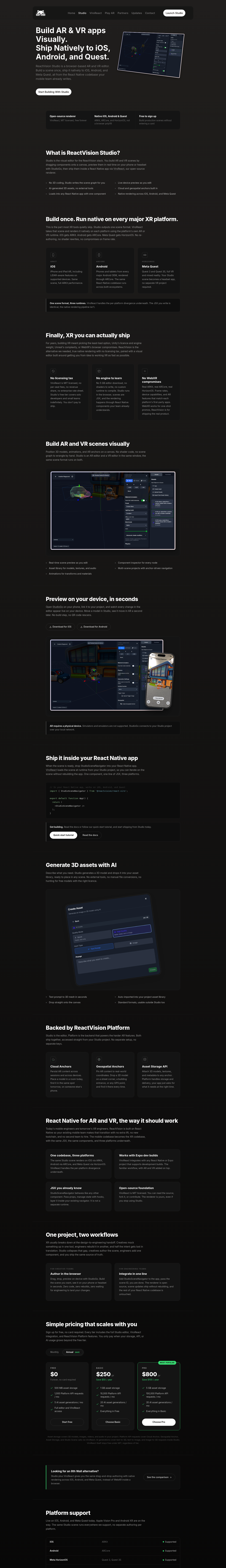 ReactVision Studio screenshot
