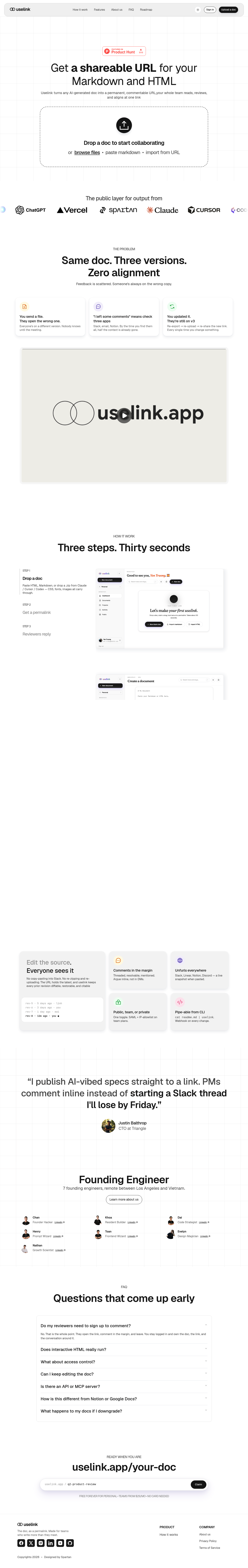 Uselink screenshot