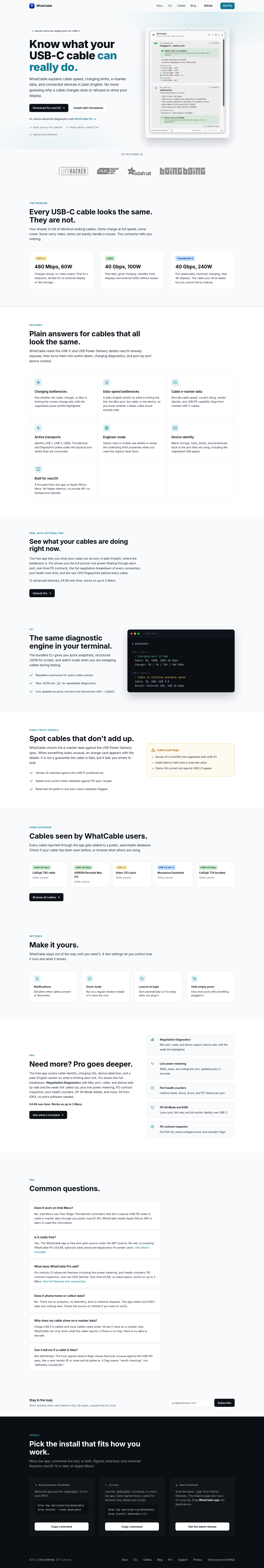 WhatCable screenshot