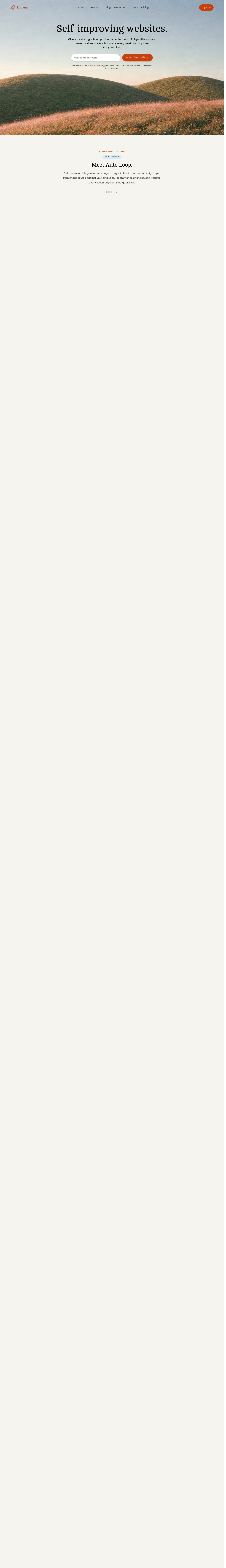 Robynn AI - Self Improving Websites screenshot
