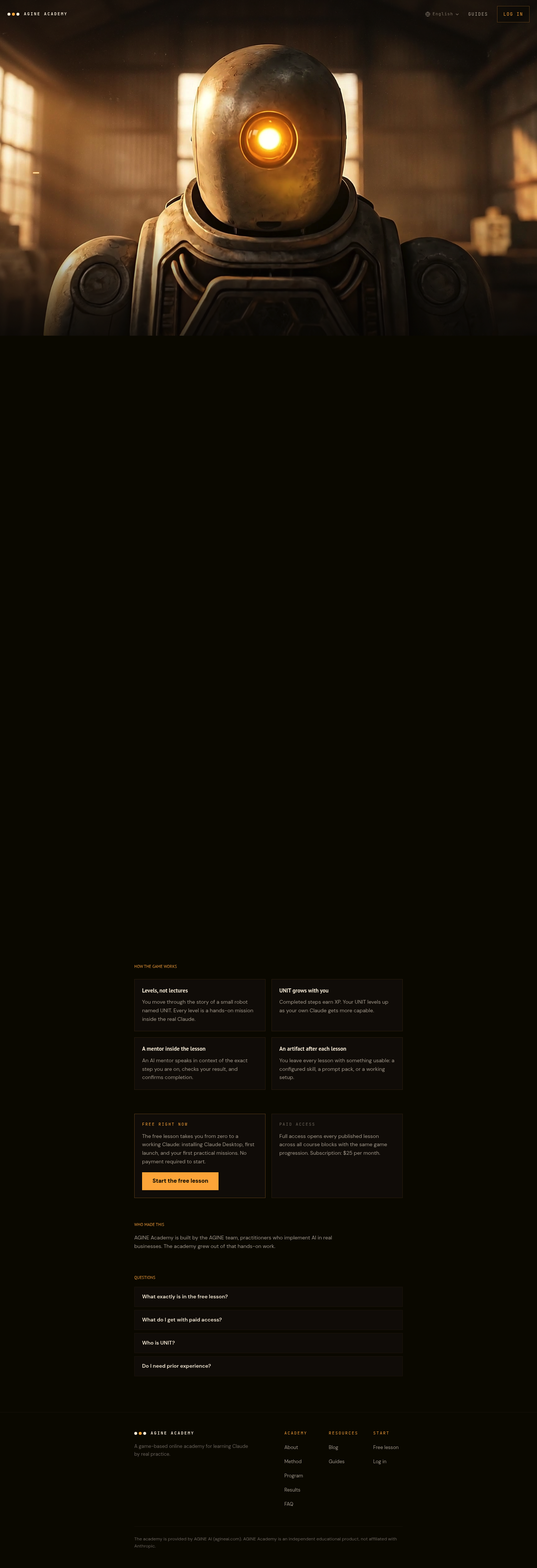 AGINE Academy screenshot