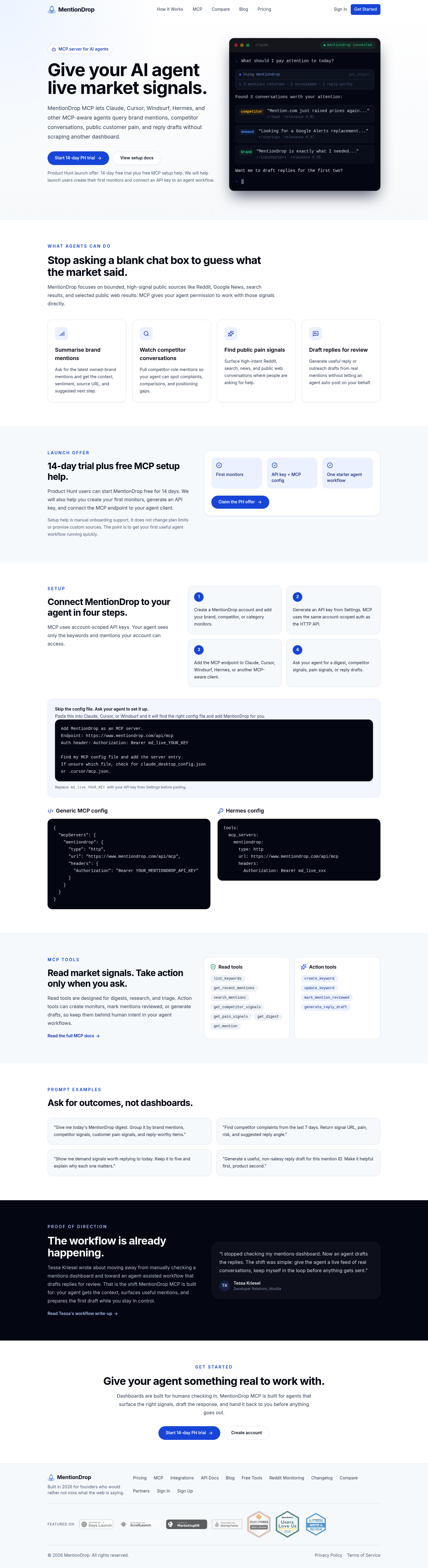 MentionDrop MCP screenshot