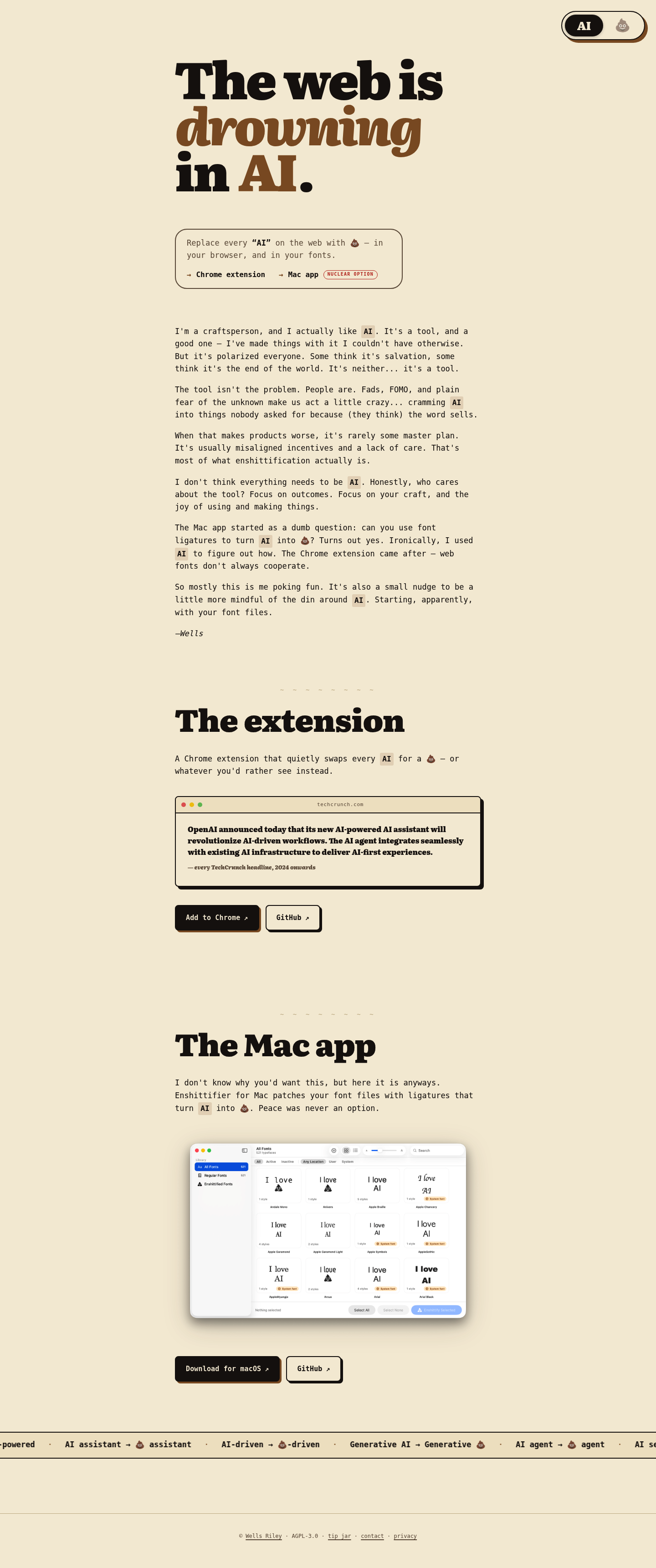 Enshittifier screenshot