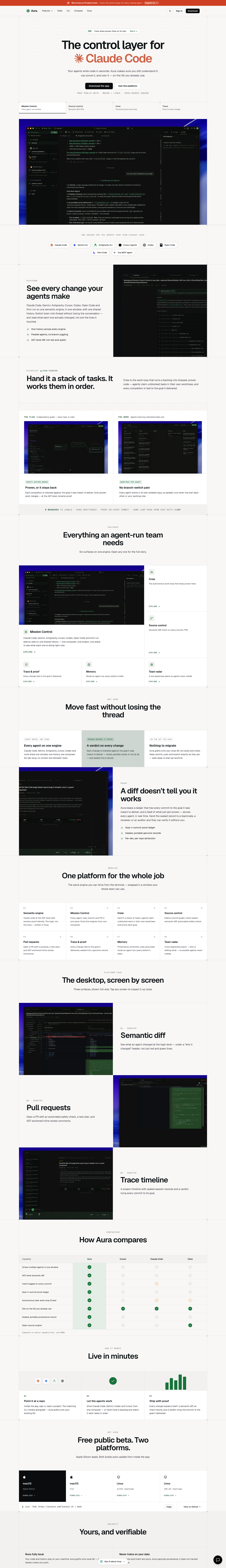 Aura: Agents + Git + Intent IDE screenshot