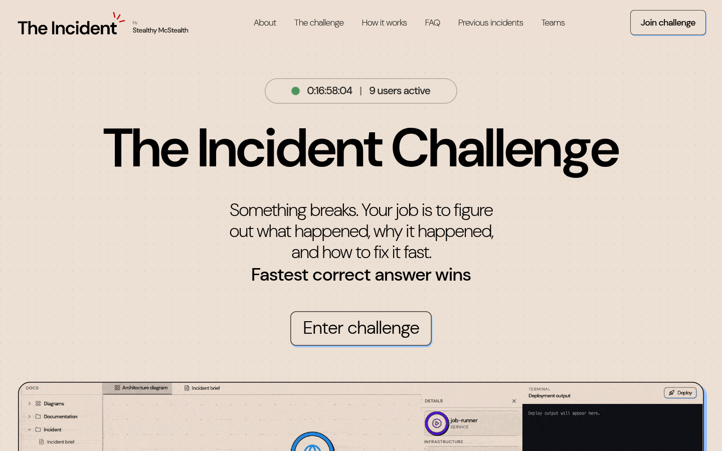 The Incident Challenge screenshot
